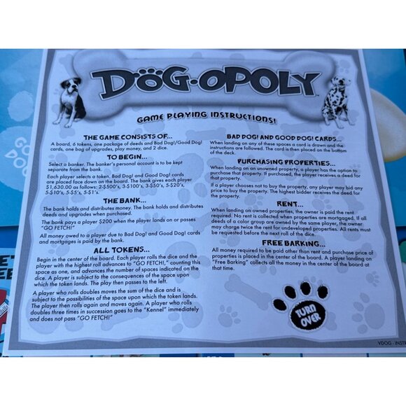 Dog-Opoly A Tail-Wagging Property Trading Game Board Game 2 to 6 Players (EUC) - Picture 10 of 16
